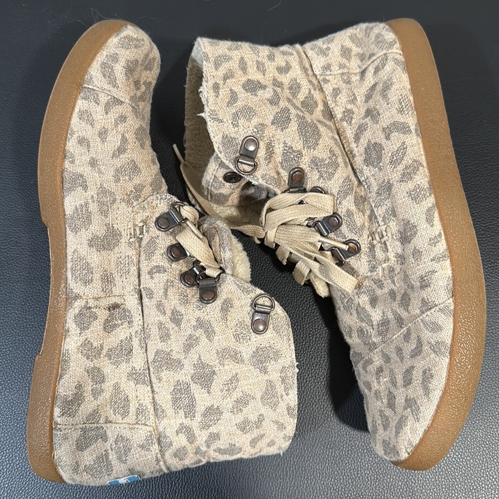 TOMS Leopard Burlap Ankle Boot